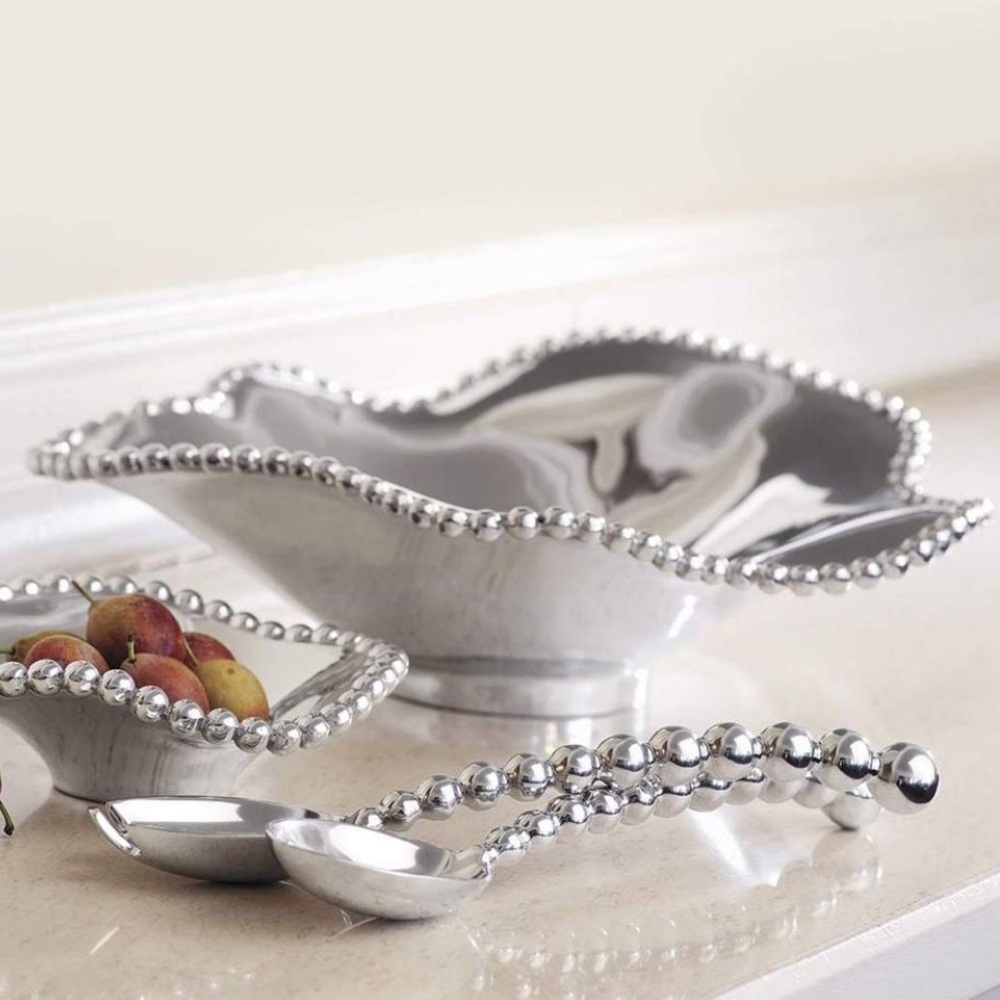Mariposa String of Pearls wavy bowl